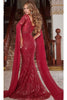 Portia and Scarlett PS22168 -long- Bat Sleeved Embellished Mermaid Gown for a Unique Silhouette - Deep Red / 6 - Dress