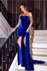 Portia and Scarlett PS22193 -long- Bedazzled Off Shoulder Sheath Dress for Glamorous Appeal - Emerald / 14 - Dress