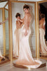 Portia and Scarlett PS22230 -long- Beaded Strapless Sweetheart Sheath Gown for Timeless Elegance - Champagne / 2 - Dress