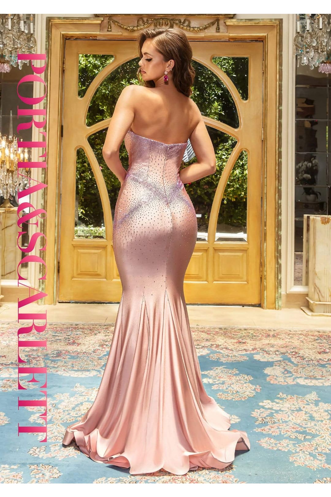 Portia and Scarlett PS22242 -long- Stellar Mermaid Gown with Beaded Strapless Design - Blue / 16 - Dress
