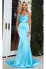 Portia and Scarlett PS22325 -long-Cowl Style Illusion Cutout Gown - Aqua / 00 - Dress