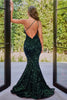 Portia and Scarlett PS22350 -long- One-Shoulder Sequin Mermaid Gown - Cobalt / 14 - Dress