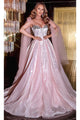Portia and Scarlett PS22395 -long- Embellished Evening Ballgown - Blush / 00 - Dress