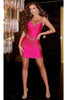 Portia and Scarlett PS22406 Pointed Sweetheart Cocktail Bodycon Dress - HOT PINK / Dress