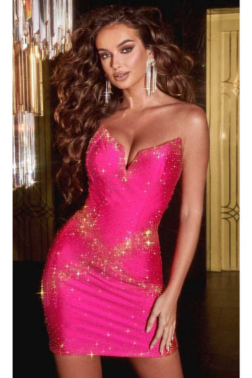 Portia and Scarlett PS22407 Corset Boning Sequins Ombre Porm Dress - Dress