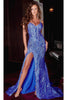 Portia and Scarlett PS22531 - long-Glitter Mermaid Prom Dress Featuring a Slit - Red / 6 - Dress