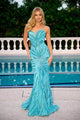 Portia and Scarlett PS22538 - long-Strapless Mermaid Gown with Sequins - Black Pink Gold / 00 - Dress