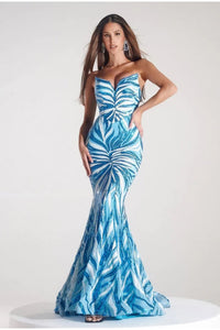 Portia and Scarlett PS22538 Strapless Sequin Prom Formal Evening Gown - Dress