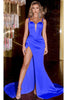 Portia and Scarlett PS22547 -long- Bustier Mermaid Prom Dress with Slit - Lime / 4 - Dress