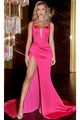 Portia and Scarlett PS22547 -long- Bustier Mermaid Prom Dress with Slit - Red / 00 - Dress