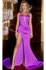 Portia and Scarlett PS22547 -long- Bustier Mermaid Prom Dress with Slit - Red / 18 - Dress