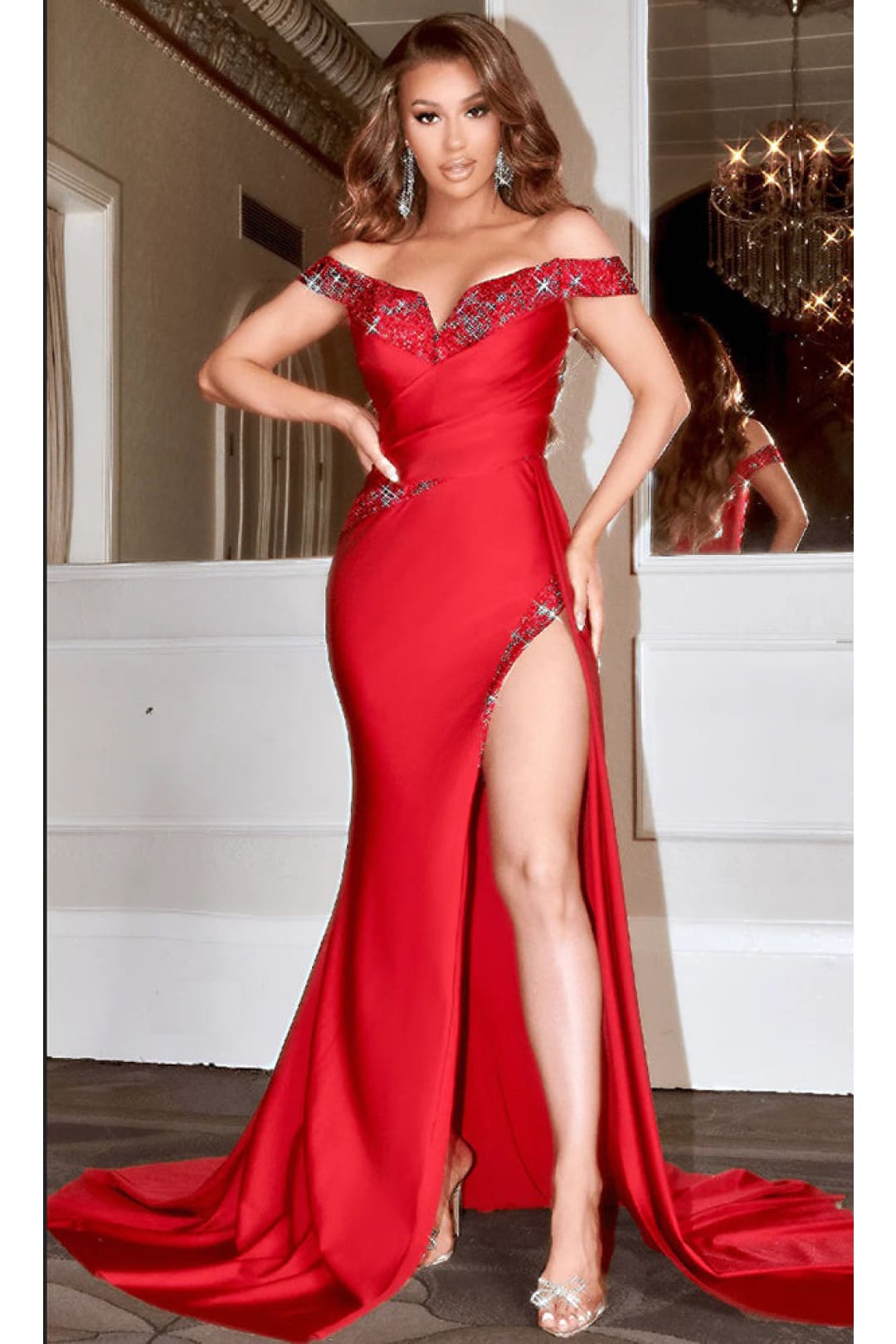 Portia and Scarlett PS22570 Red Prom Formal Dress Portia and Scarlett PS22570 Red Prom Formal Dress