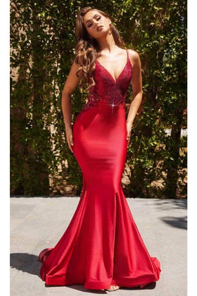 Portia and Scarlett PS22641 -long- Mermaid Evening Gown with a Strappy Back for a Flattering Fit