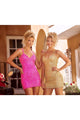 Portia and Scarlett PS22783C Fringe Bodycon Prom Short V-neck Dress - Dress