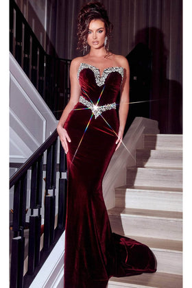 Portia and Scarlett PS23000 -long- Evening Gown in Luxurious Velvet with a Sweetheart Neckline