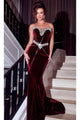 Portia and Scarlett PS23000 -long- Evening Gown in Luxurious Velvet with a Sweetheart Neckline - Dress