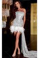 Portia and Scarlett PS23001 -short- Strapless Cocktail Dress with Elegant Side Drape - Dress