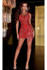 Portia and Scarlett PS23146 Sleeveless Glitter Fringe Cocktail Dress - Dress