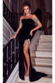 Portia and Scarlett PS23151 -long- Evening Dress with Jewel Fringes - Black / 00 - Dress