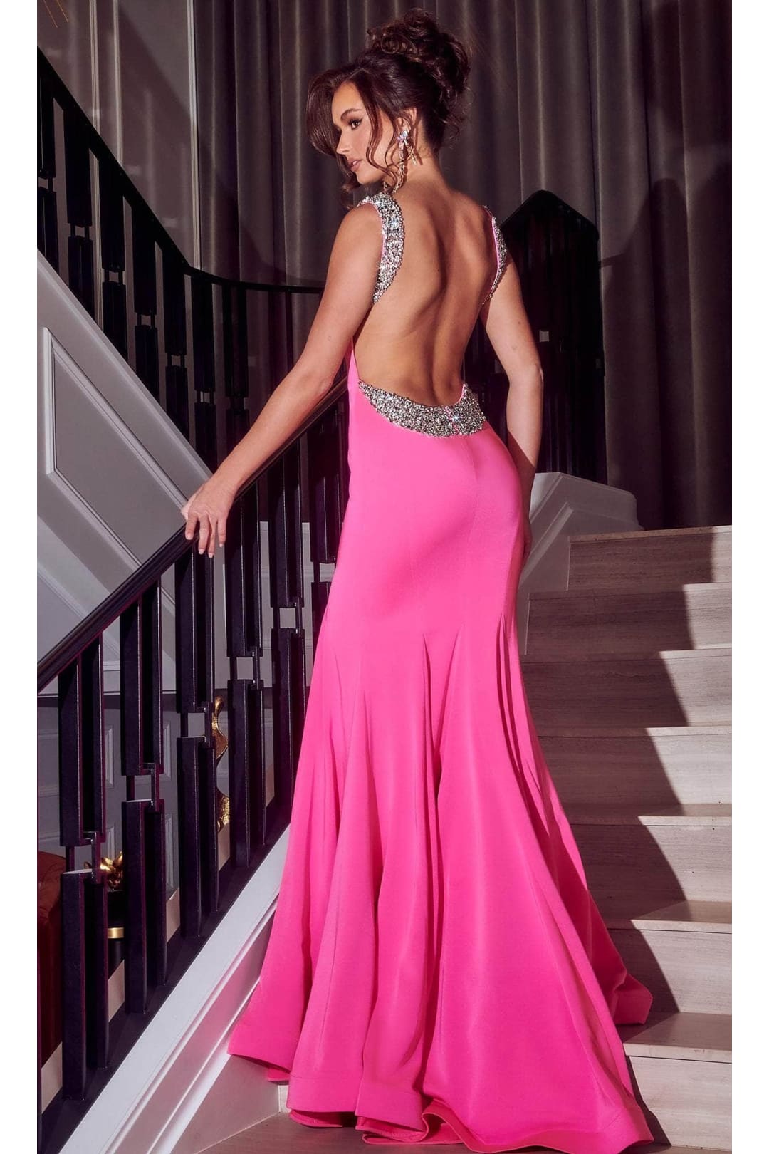 Portia and Scarlett PS23163 - Long- Prom Gown with a Jeweled Sweetheart Neckline - Dress