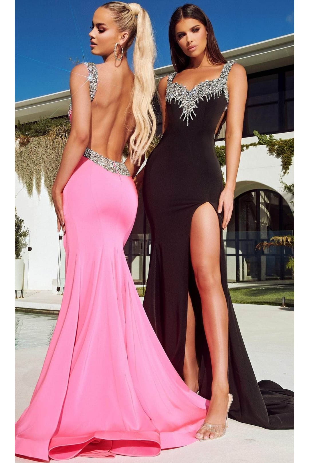 Portia and Scarlett PS23163 - Long- Prom Gown with a Jeweled Sweetheart Neckline - Dress