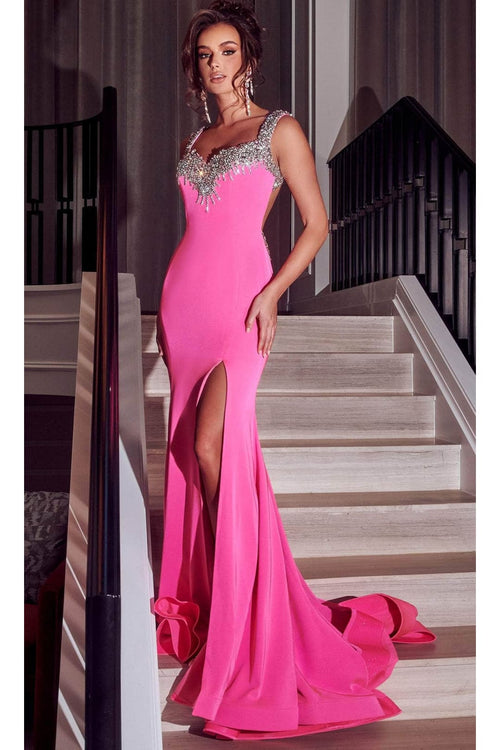 Portia and Scarlett PS23163 - Long- Prom Gown with a Jeweled Sweetheart Neckline - Dress
