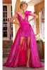 Portia and Scarlett PS23169 - Short- Dress with Overskirt for a Playful Twist - Pink / 00 - Dress