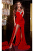 Portia and Scarlett PS23188 -long- Prom Dress Featuring a Jeweled Bustier Design - Red / 10 - Dress