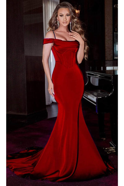 Portia and Scarlett PS23189 - long-Mermaid Prom Dress with Bustier Top - Cobalt / 14 - Dress