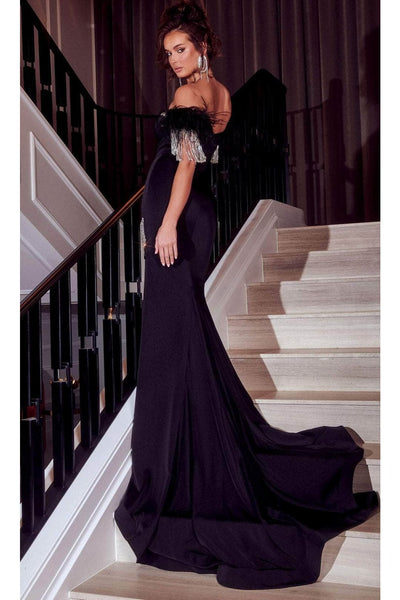 Portia and Scarlett PS23211 -long- Plus Size Prom Gown with Elegant Off Shoulder Embellishments - Dress
