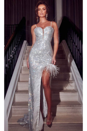 Portia and Scarlett PS23233 -long- Evening Gown with a Beaded Sweetheart Neckline