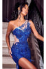 Portia and Scarlett PS23272 -long-Evening Gown with Embellishments and a High Slit - Dress