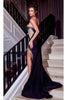 Portia and Scarlett PS23276 - long-Strapless Prom Gown with Sheer Sides - Black / 18 - Dress