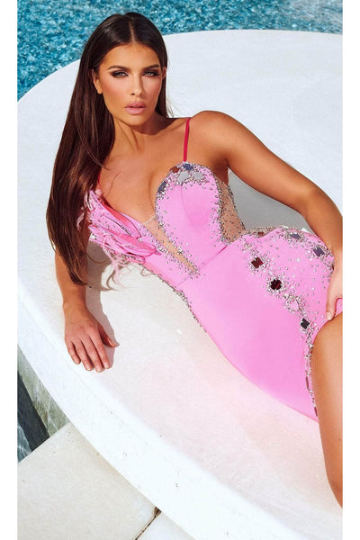 Portia and Scarlett PS23278 -long- Beaded Sweetheart Prom Gown - Black / 24 - Dress