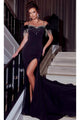 Portia and Scarlett PS23323 -long- Mermaid Evening Gown Adorned with Bejeweled Details - Black / 00 - Dress