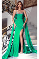 Portia and Scarlett PS23332 -long- Sweetheart Evening Gown with Beaded Straps - Emerald / 00 - Dress