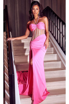Portia and Scarlett PS23341 -long- Sweetheart Prom Gown with a Sheer Corset for a Romantic Look
