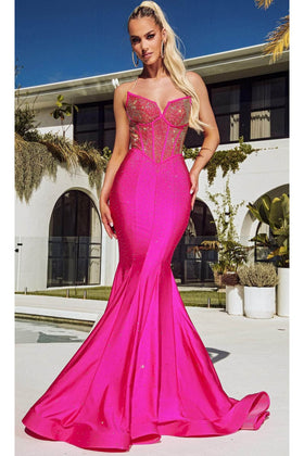 Portia and Scarlett PS23360 -long- Sleeveless Seamed Mermaid Long Prom Gown
