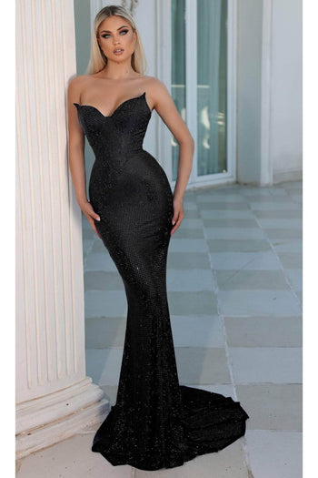 Portia and Scarlett PS23385 -long- Prom Gown with a Rhinestone Corset for a Glamorous Look - Dress