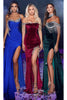 Portia and Scarlett PS23416 -long-Velvet Evening Gown Enhanced with Jeweled Accents - Dress