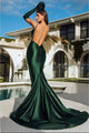 Portia and Scarlett PS23432 Open Back Mermaid Emerald Green Prom Dress - Dress