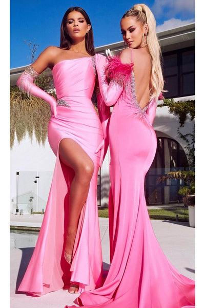 Portia and Scarlett PS23467 - Classic Prom Gown with Jeweled High Slit for a Dramatic Effect - Blue / 12 - Dress