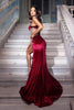 Portia and Scarlett PS23475 - Asymmetric Neck Cutout Evening Gown for a Unique Look - Red / 6 - Dress