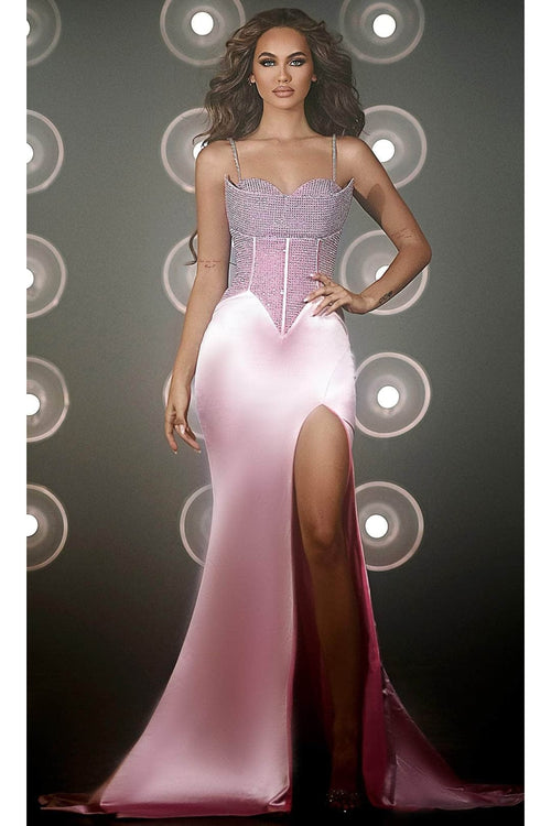 Portia and Scarlett PS23487 -long- Trumpet Evening Gown Adorned with Beading - Dress