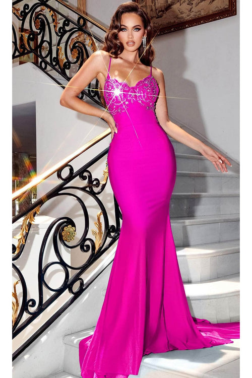 Portia and Scarlett PS23499 - long-Backless Mermaid Prom Gown - Blue / 24 - Dress