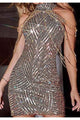 Portia and Scarlett PS23512C Embellished Short Red Carpet Halter Dress - Dress