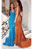 Portia and Scarlett PS23519 -long- Sequin Mermaid Evening Gown - Champagne / Dress