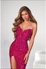 Portia and Scarlett PS23521 Sequin Velvet Prom Dress With Slit - Dress