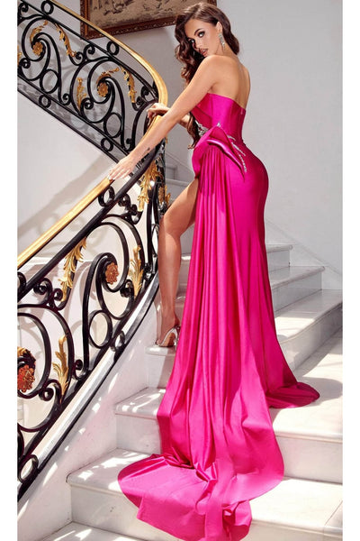 Portia and Scarlett PS23646 -long- Sweetheart Prom Gown with High Slit - Deep Red / 24 - Dress