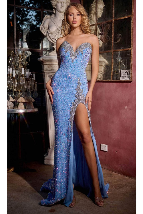 Portia and Scarlett PS23679 - long- Bejeweled Neckline Evening Gown - Black / 24 - Dress